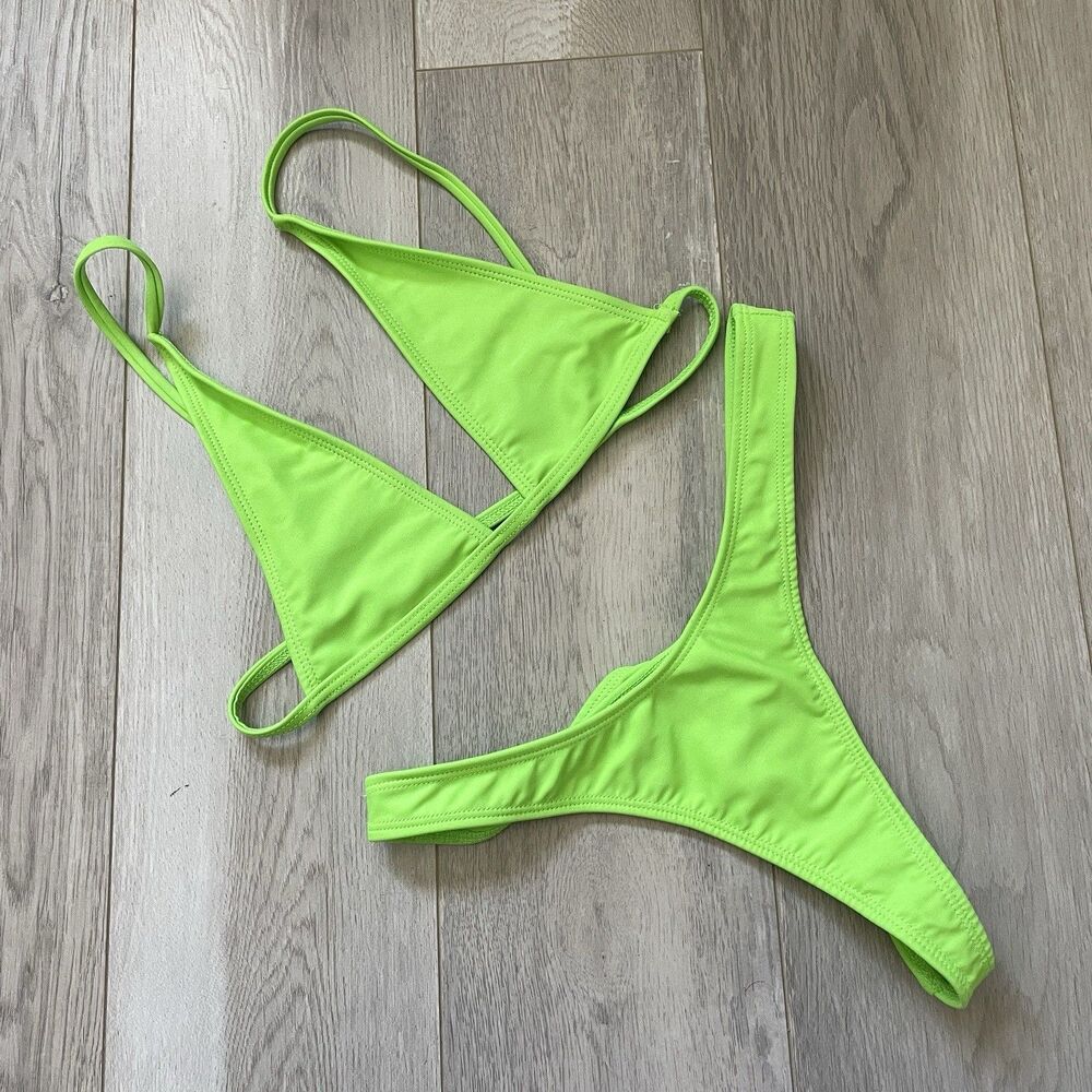Minimale Animale Bikini cheeky micro neon womens Green xsmall swim beach summer